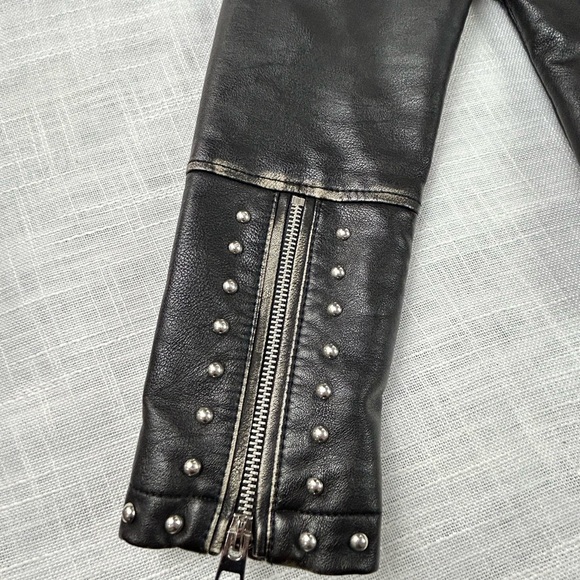 Topshop Heavy, Excellent Quality Faux Leather Jacket With Studs - Picture 2 of 11
